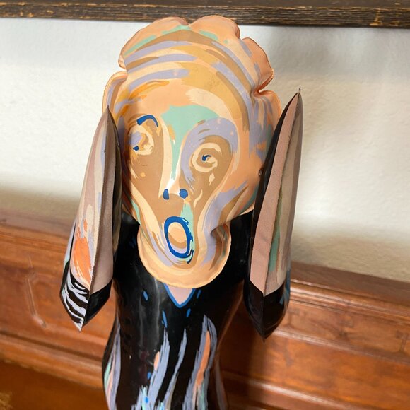 “THE SCREAM" Edvard Munch Inflatable Figurine 19" Doll Blow-Up Vintage 1993 - Picture 2 of 9